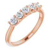 14K Rose 1/2 CTW Natural Diamond Anniversary Band